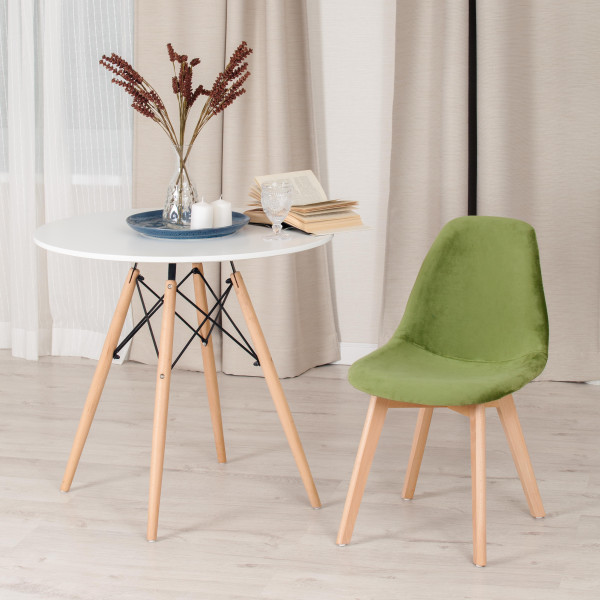 Стул Secret De Maison CINDY SOFT (mod. C1021F1) (зеленый (HLR 54)/натуральный) фото № 9