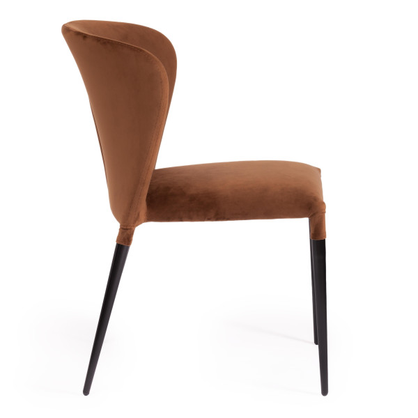 Стул ALVOR (mod. 715) (коричневый barkhat 11/черный) фото № 2