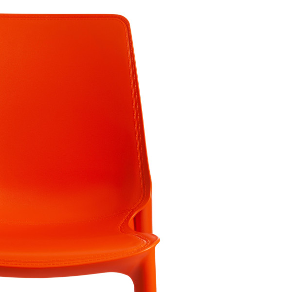 Стул GENIUS (mod 75) (оранжевый/черные ножки) фото № 6
