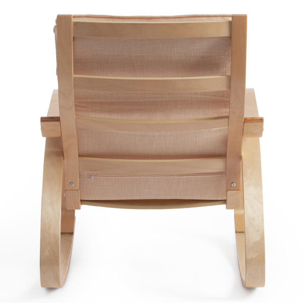 Кресло-качалка mod. AX3005 (натуральный #1/ ткань бежевая 1501-4) фото № 4