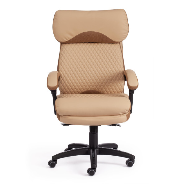 Кресло CHIEF (кож/зам/ткань, бежевый/бронза, 36-34/21) фото № 5