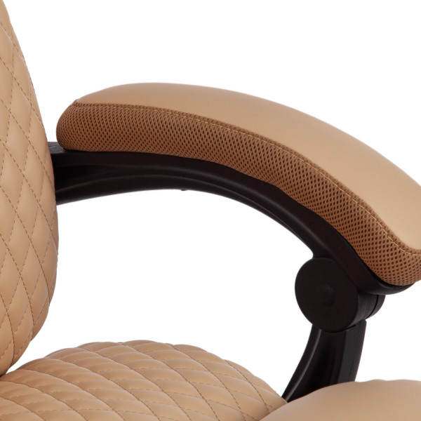 Кресло CHIEF (кож/зам/ткань, бежевый/бронза, 36-34/21) фото № 11