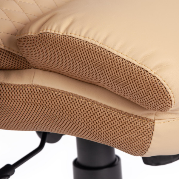 Кресло CHIEF (кож/зам/ткань, бежевый/бронза, 36-34/21) фото № 12
