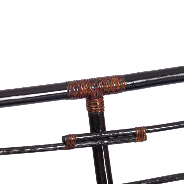 Кресло "MAMASAN" 23/02 W /с подушкой/ Antique brown (античный черно-коричневый) фото № 13