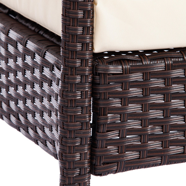 Комплект для отдыха «Лаундж сет» искусственный ротанг (210000) (Коричневый) фото № 6