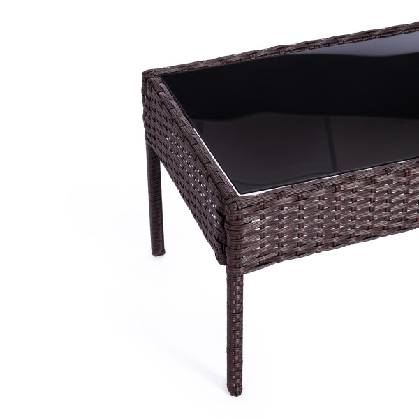 Комплект для отдыха «Лаундж сет» искусственный ротанг (210000) (Коричневый) фото № 12