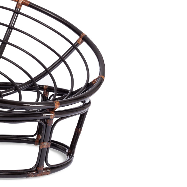 Кресло из натурального ротанга «Папасан» (Papasan 23/01 Antique brown античный чёрно-коричневый) + Подушка (старт) фото № 12