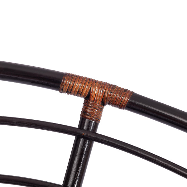 Кресло из натурального ротанга «Папасан» (Papasan 23/01 Antique brown античный чёрно-коричневый) + Подушка (старт) фото № 11