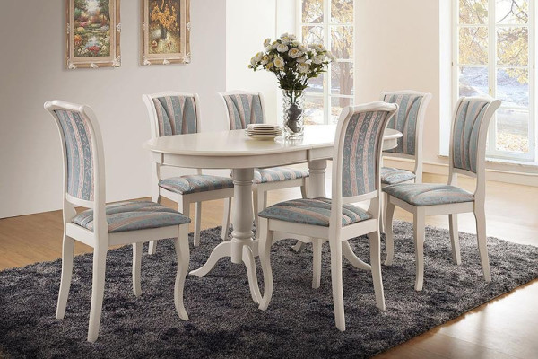 Стул с мягким сиденьем «Опера» OP-SC (Opera) (ivory white (слоновая кость 2-5), ткань бирюзовая (H180-19)) фото № 6