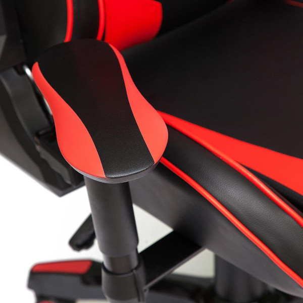 Кресло компьютерное «iBat» (red) (Чёрно-красная искусственная кожа) фото № 12