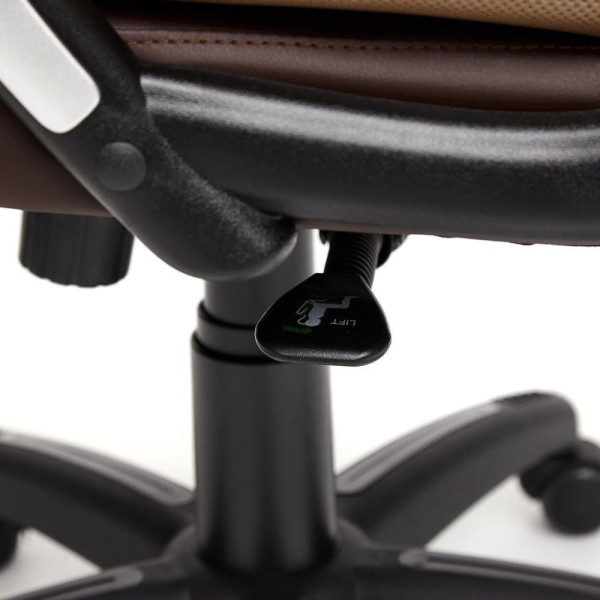 Кресло офисное TetChair «Duke» (Искусств. корич. кожа + бронзовая сетка) фото № 12