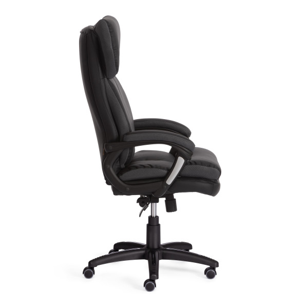 Кресло офисное TetChair «Duke» (Искусств. чёрн. кожа + серая сетка) фото № 2