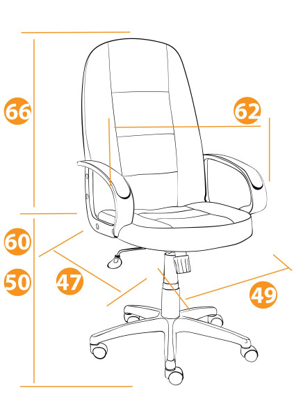 Кресло офисное TetChair CH 747 (Серая ткань) фото № 15