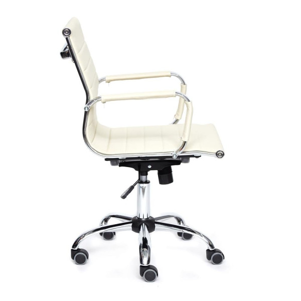 Кресло офисное TetChair «Urban Low» (Искусств. бежевая кожа) фото № 3
