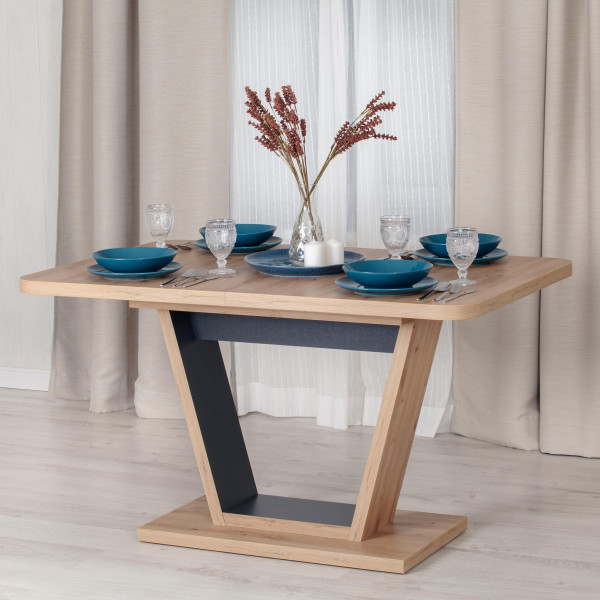 Стол обеденный VOX (Дуб артисан/Графит) фото № 17