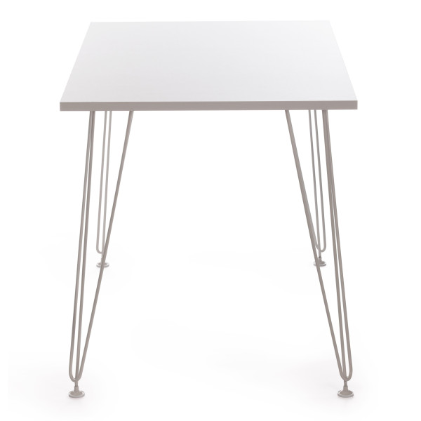 Стол STAR ЛДСП/металл, 110х70х75 см, белый топ/белые ножки фото № 3