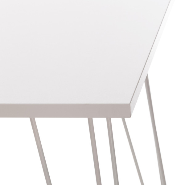 Стол STAR ЛДСП/металл, 110х70х75 см, белый топ/белые ножки фото № 4