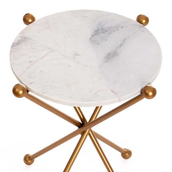 Столик кофейный Secret De Maison TRIXY ( mod. 19993 ) (алюминиевый сплав/мрамор/золотой) фото № 3