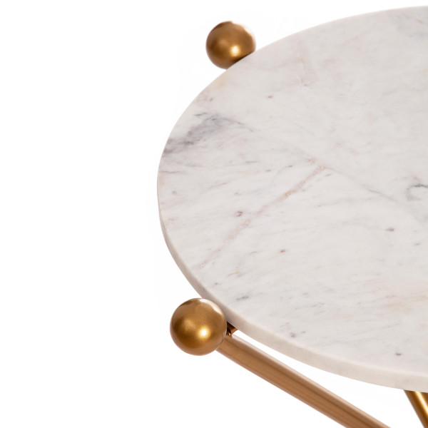 Столик кофейный Secret De Maison TRIXY ( mod. 19993 ) (алюминиевый сплав/мрамор/золотой) фото № 4