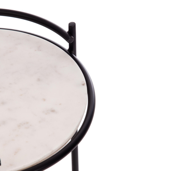 Столик кофейный Secret De Maison FASELIS ( mod. 11886 ) (черный/белый мрамор) фото № 5