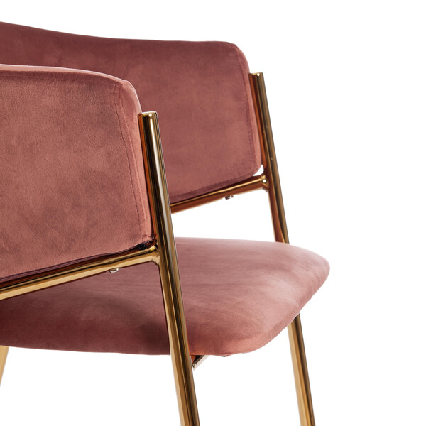 Кресло KRONOS (mod. 8158) (коралловый/золотые ножки, V062-23) фото № 6