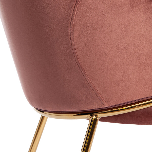 Кресло KRONOS (mod. 8158) (коралловый/золотые ножки, V062-23) фото № 8