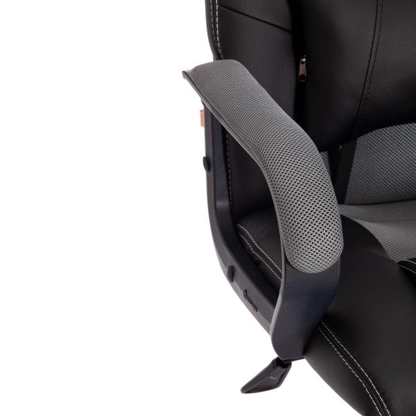 Кресло DRIVER (22) (кож/зам/ткань, черный/серый, 36-6/TW-12) фото № 10