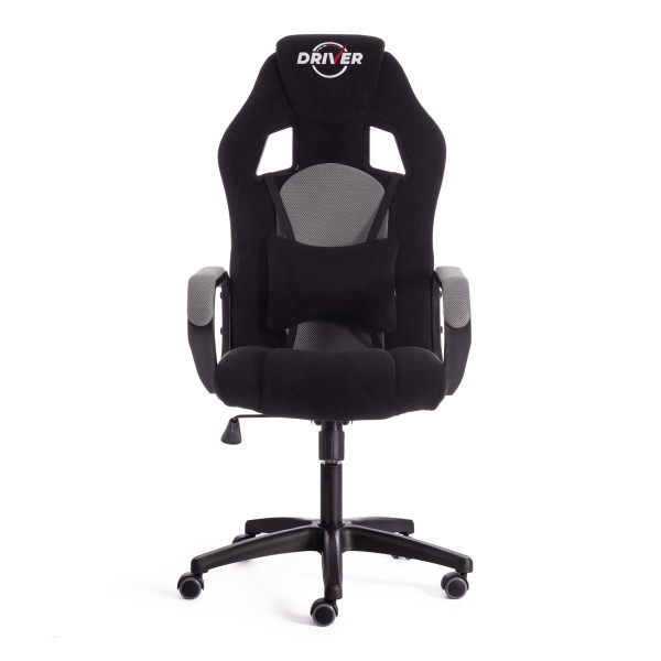 Кресло DRIVER (22) (флок/ткань, черный/серый, 35/TW-12) фото № 5