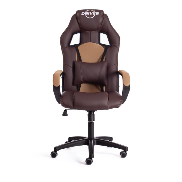 Кресло DRIVER (22) (кож/зам/ткань, коричневый/бронза, 36-36/TW-21) фото № 5
