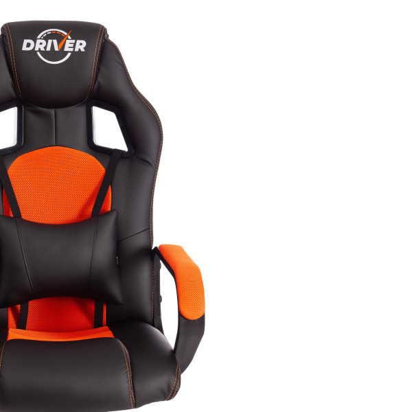 Кресло DRIVER (22) (кож/зам/ткань, черный/оранжевый, 36-6/TW-07) фото № 6