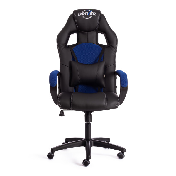 Кресло DRIVER (22) (кож/зам/ткань, черный/синий, 36-6/TW-10) фото № 5