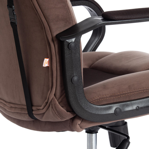 Кресло DRIVER (22) (флок/ткань, коричневый, 6/TW-24) фото № 12