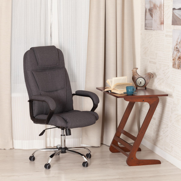 Кресло BERGAMO хром (22) ткань, темно-серый, F68 фото № 18