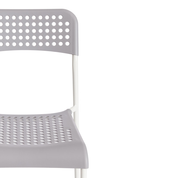 Стул ADDE (mod. C-049) металл/пластик, 39 х 49 х 78 см, Grey (серый) /White (белый) фото № 6