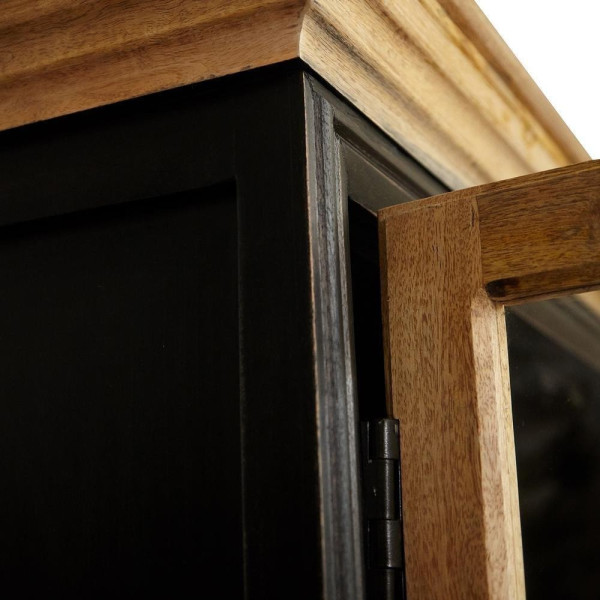 Шкаф книжный Secret de Maison BLACK LABEL (mod. DA-2289) дерево акация, манго, мдф, 120х45х210 см, черный/натуральный фото № 5