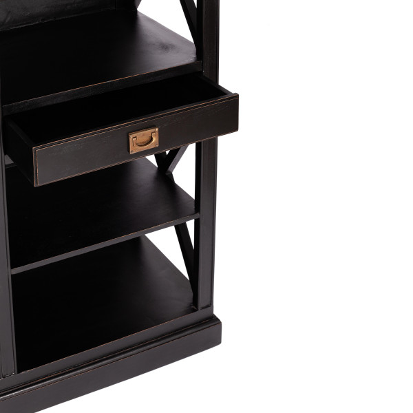 Библиотека Secret de Maison BLACK LABEL (mod. DA-2379) дерево манго/мдф, 130х47х220 см, черный фото № 5