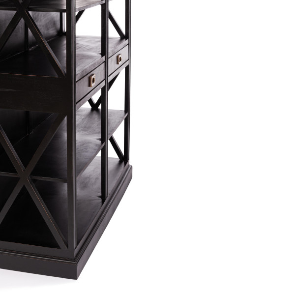 Библиотека Secret de Maison BLACK LABEL (mod. DA-2379) дерево манго/мдф, 130х47х220 см, черный фото № 11