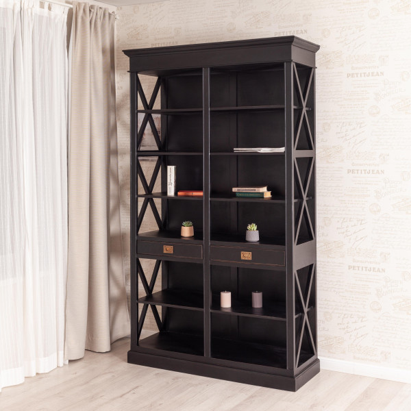 Библиотека Secret de Maison BLACK LABEL (mod. DA-2379) дерево манго/мдф, 130х47х220 см, черный фото № 13