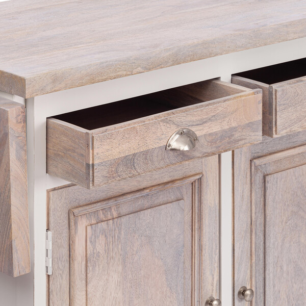 Кухонный остров Secret De Maison RIVIERA ( mod.2328N ) дерево манго, 100х80х95 см, Antique white/white wash фото № 7