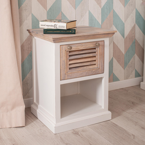 Тумба Secret De Maison RIVIERA ( mod.NSD-001) дерево манго, 50x40x70 см, Antique white/white wash фото № 8