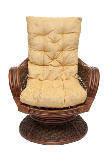 Кресло-качалка из ротанга «Андреа релакс медиум» (Andrea relax medium) + Подушка (Pecan washed) фото № 3