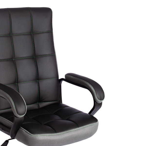 Кресло TRENDY (22) кож/зам/ткань, черный/серый, 36-6/12 фото № 12