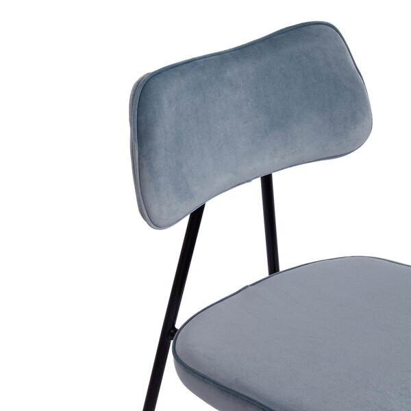 Стул SILVIA (mod. 0139124) металл/вельвет, 46,5х59х82,5 см, зеленый S108 (SILVER BLUE 74)/черный фото № 8