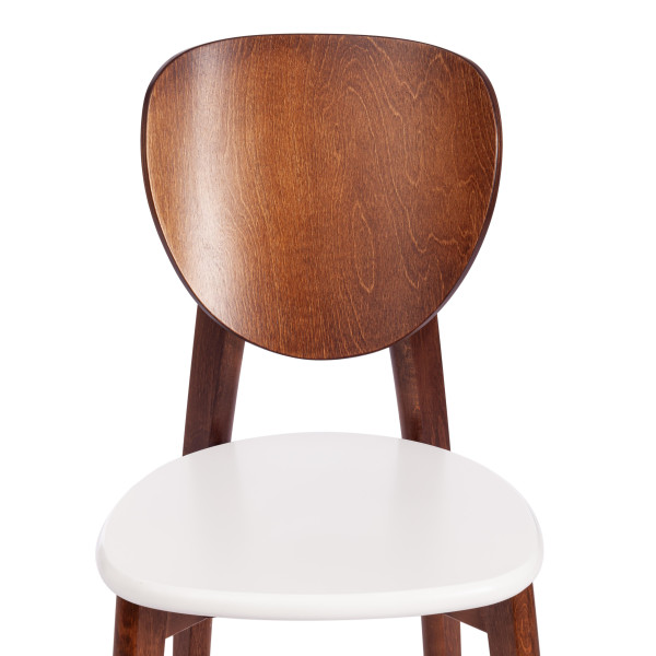 Стул DIAMANTE жесткое сидение бук, 42 х 42 х 85 см, коричневый / белый фото № 6