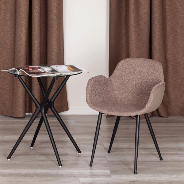 Стул VALENTINO (mod. PC45-2) металл/экокожа/ткань, 55 х 58 х 81 см, Brown (коричневый)/чёрный фото № 9