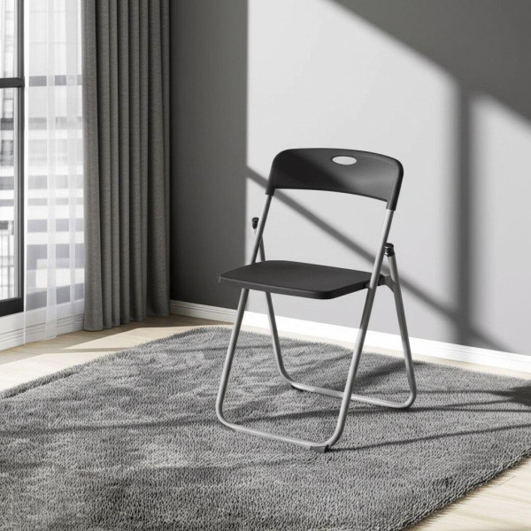 Стул складной FOLDER (mod. 3017H) каркас: металл, сиденье/спинка: пластик, 49 x 46.5 x 73.5 см, black (черный) / grey (серый) фото № 11