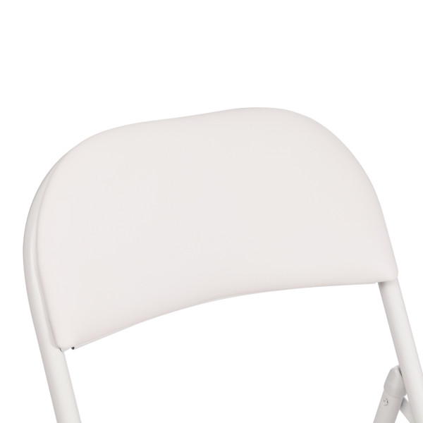 Стул складной FOLDER (mod. 3022G) каркас: металл, сиденье/спинка: экокожа, 46.5 х 47.5 х 79 см, white (белый) / white (белый) фото № 7