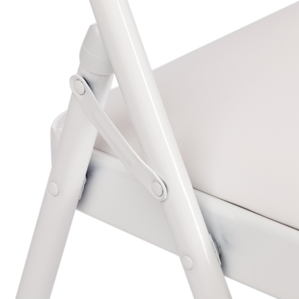 Стул складной FOLDER (mod. 3022G) каркас: металл, сиденье/спинка: экокожа, 46.5 х 47.5 х 79 см, white (белый) / white (белый) фото № 8