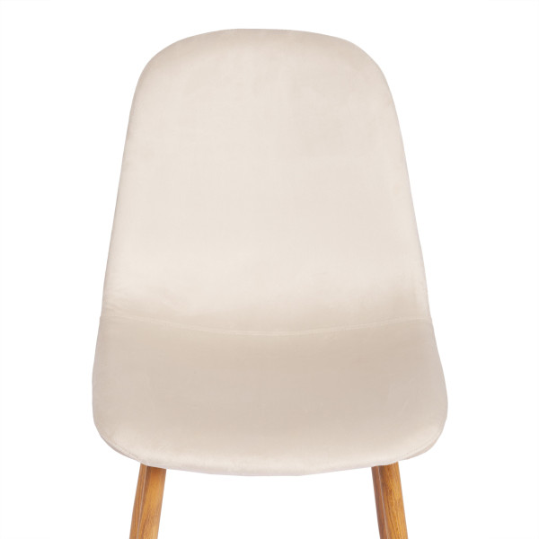 Стул BREEZE (mod. 4724) вельвет/металл, 44 х 53 х 87 см, Light beige (светло-бежевый) HLR1 / натуральный фото № 6