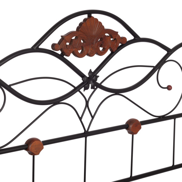 Кровать Federica (mod. AT-881) дерево гевея/металл, 160*200 см (Queen bed), красный дуб/черный фото № 5